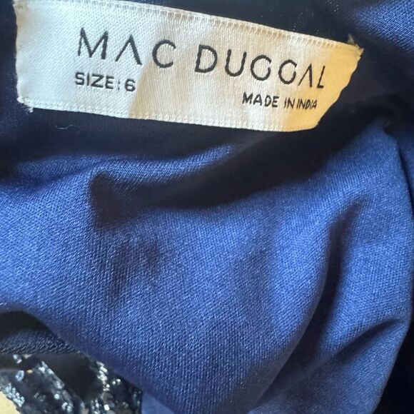 NWT MAC DUGGAL Puff sleeve sequin midi dress size 6 - Picture 12 of 13